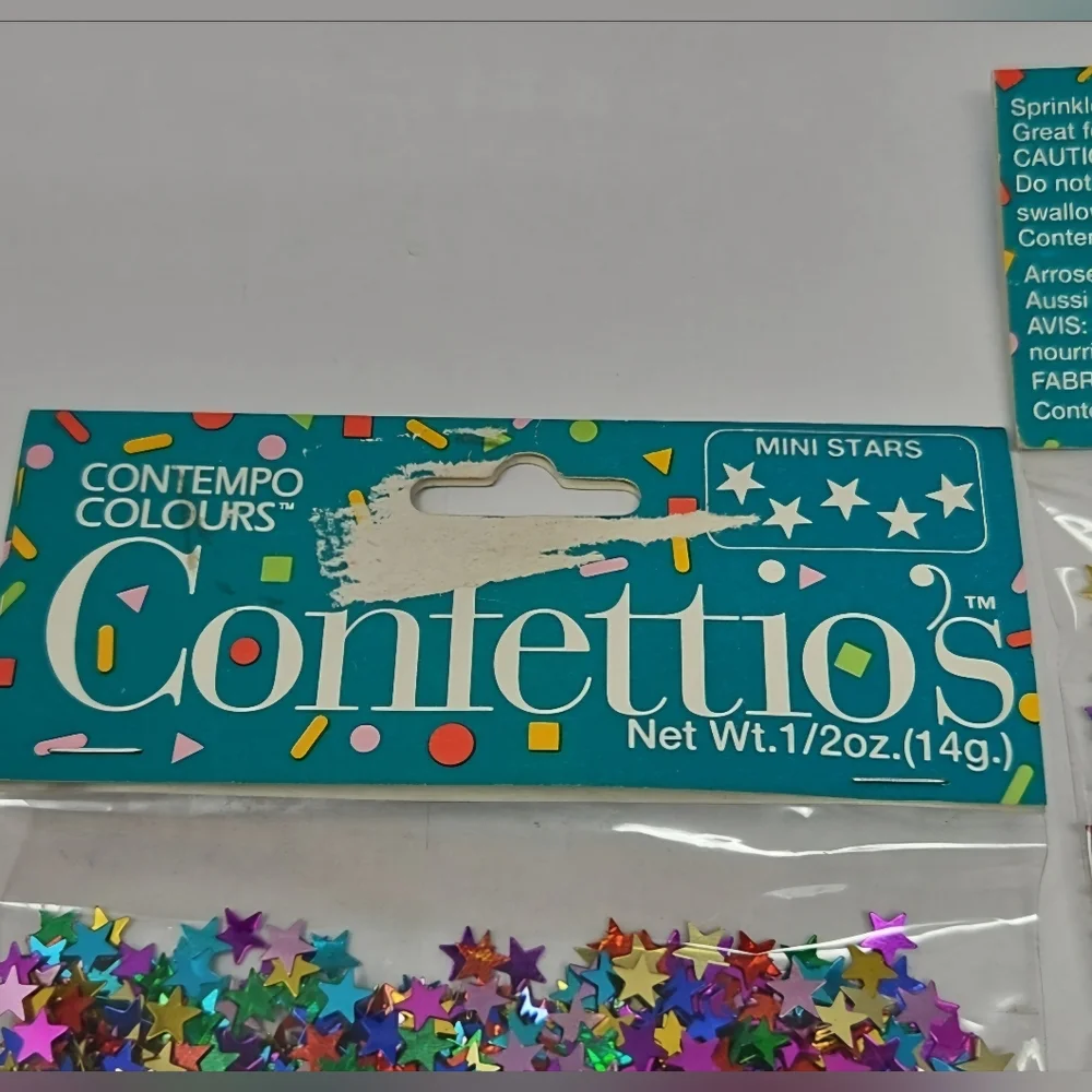 2 Packs of Confettios Multi-Color Mini Stars